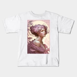 Pretty in Pink - Art Nouveau Kids T-Shirt